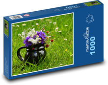 Luční květiny - louka, léto Puzzle 1000 - 60x46 cm
