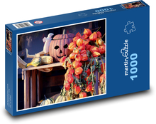Halloween - tekvica, jeseň Puzzle 1000 dielikov - 60 x 46 cm 