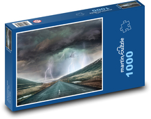 Diaľnica - búrka, mraky Puzzle 1000 dielikov - 60 x 46 cm 
