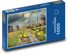 Jadrový odpad - elektráreň, komíny Puzzle 1000 dielikov - 60 x 46 cm 