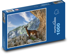 Goat on a rock - mountain, nature Puzzle 1000 pieces - 60 x 46 cm