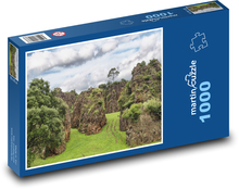 Skały - krajobraz, drzewa Puzzle 1000 elementów - 60x46 cm