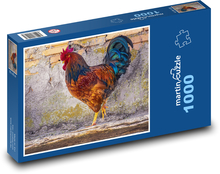 Kolorowy kogut - drób, ptak Puzzle 1000 elementów - 60x46 cm
