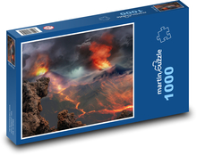 Výbuch sopky - láva, kouř Puzzle 1000 dílků - 60 x 46 cm