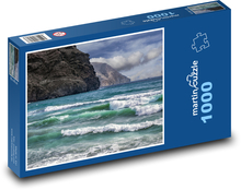 Wellen am Strand - Meer, Felsen Puzzle 1000 Teile - 60 x 46 cm