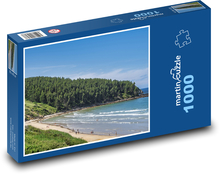 Touristen am Strand - Meer, Küste Puzzle 1000 Teile - 60 x 46 cm