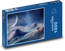 Ausgestorbene Vulkane - Mond, Sterne Puzzle 1000 Teile - 60 x 46 cm