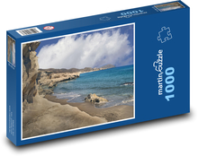 Pláž u moře - skály, pobřeží Puzzle 1000 dílků - 60 x 46 cm