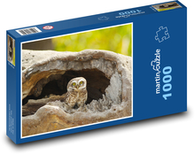 ptak, dziupla Puzzle 1000 elementów - 60x46 cm