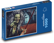 Czarownica - Halloween, duch Puzzle 1000 elementów - 60x46 cm
