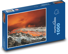 Vulkanausbruch - Magma, Rauch Puzzle 1000 Teile - 60 x 46 cm