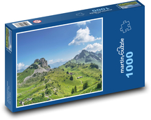 Švýcarsko - horolezectví, krajina Puzzle 1000 dílků - 60 x 46 cm