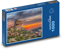 Skaly - západ slnka, krajina Puzzle 1000 dielikov - 60 x 46 cm 