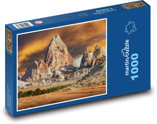 Hora - západ slnka, skalnatá krajina Puzzle 1000 dielikov - 60 x 46 cm