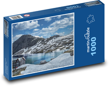 Haus am See - Schnee, Winter Puzzle 1000 Teile - 60 x 46 cm