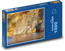 Felsen im Meer - Möwe, Schiff Puzzle 1000 Teile - 60 x 46 cm