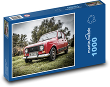 Samochód - czerwony Renault 4 Puzzle 1000 elementów - 60x46 cm