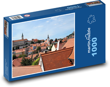 Mikulov - dachy i zamek Puzzle 1000 elementów - 60x46 cm