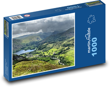 Anglicko - jazero, vidiek Puzzle 1000 dielikov - 60 x 46 cm 