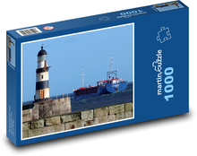 Lighthouse, ship, sea Puzzle 1000 pieces - 60 x 46 cm