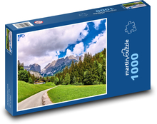 Alpy, lúky, príroda Puzzle 1000 dielikov - 60 x 46 cm 