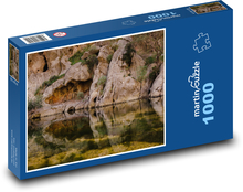 Jezioro - formacje skalne Puzzle 1000 elementów - 60x46 cm