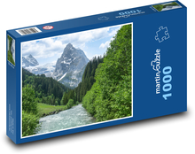Alps - river, mountain Puzzle 1000 pieces - 60 x 46 cm 