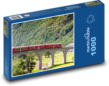 Švýcarsko - Rétská Železnice Puzzle 1000 dílků - 60 x 46 cm