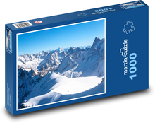 Hory - Mont Blanc Puzzle 1000 dílků - 60 x 46 cm