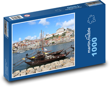 Portugalsko - přístav, řeka Puzzle 1000 dílků - 60 x 46 cm