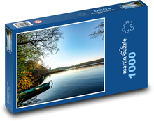 See mit Boot - Natur, Bäume Puzzle 1000 Teile - 60 x 46 cm