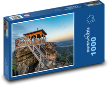 Jetřichovice - Czeska Szwajcaria, skały z piaskowca Puzzle 1000 elementów - 60x46 cm