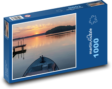 See - Dämmerung über dem Wasser, Sonnenuntergang Puzzle 1000 Teile - 60 x 46 cm