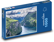 Fiordy - Norwegia, panorama Puzzle 1000 elementów - 60x46 cm