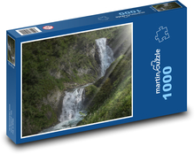Wodospady - światło, krajobraz Puzzle 1000 elementów - 60x46 cm
