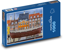 Loď - Kodaň, Dánsko Puzzle 1000 dílků - 60 x 46 cm