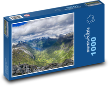 Norwegia - fiordy, krajobraz Puzzle 1000 elementów - 60x46 cm