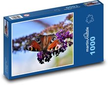 Motýl - paví oko, hmyz Puzzle 1000 dílků - 60 x 46 cm