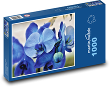 Modrá orchidej - květy, rostlina Puzzle 1000 dílků - 60 x 46 cm