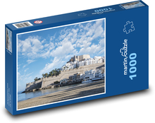 Pláž, hrad, moře Puzzle 1000 dílků - 60 x 46 cm