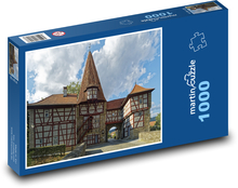 Niemcy - dom, zamek Puzzle 1000 elementów - 60x46 cm