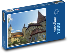 Zamek, kościół, pałac Puzzle 1000 elementów - 60x46 cm