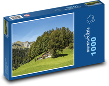 Švýcarsko - Alpy, krajina, příroda Puzzle 1000 dílků - 60 x 46 cm