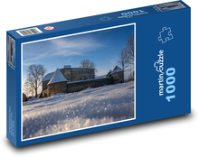 Zamek Piberstein - Austria, twierdza Puzzle 1000 elementów - 60x46 cm