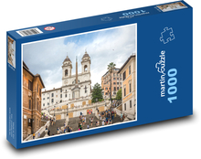 Řím - Itálie, schody Puzzle 1000 dílků - 60 x 46 cm