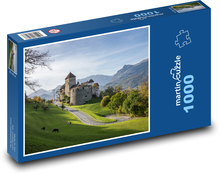 Schloss Vaduz - Alpen, Natur Puzzle 1000 Teile - 60 x 46 cm