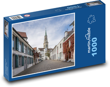 Švýcarsko - Evropa, ulice Puzzle 1000 dílků - 60 x 46 cm