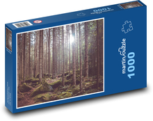 Tschechischer Wald - Bäume, Fichte Puzzle 1000 Teile - 60 x 46 cm
