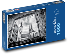 Kloster - Kirchturm, Geschichte Puzzle 1000 Teile - 60 x 46 cm