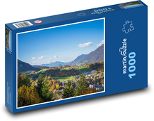 Příroda - město, vesnice Puzzle 1000 dílků - 60 x 46 cm